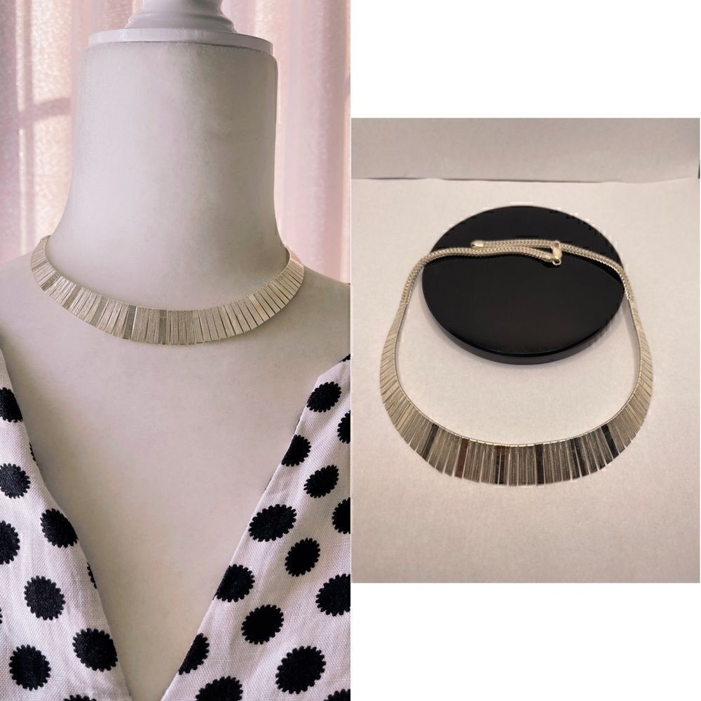Vintage 90s sterling Italy choker necklace